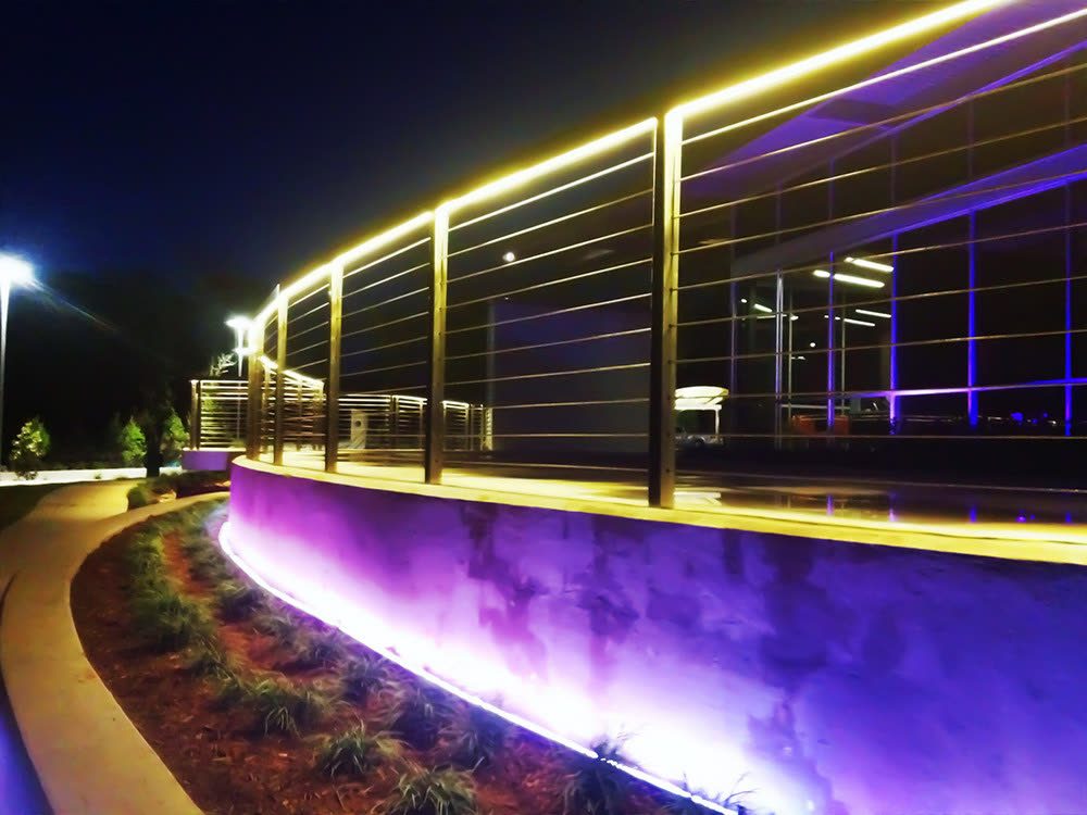 Architectural LED lighting installation