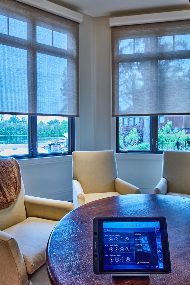 Control tablet with automated window shades