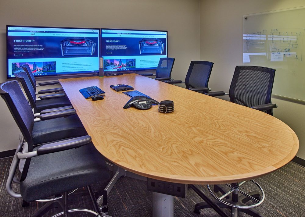 Conference room with integrated display
